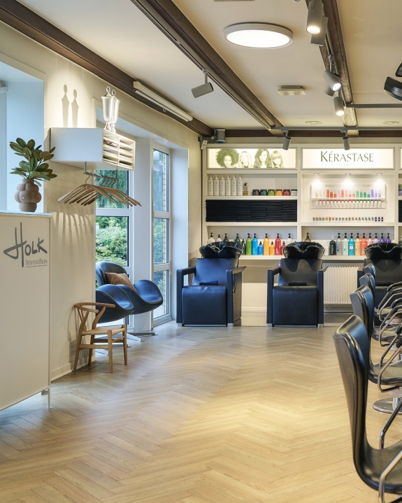 Indretning af frisør salon Holk Intercoiffure i kolding